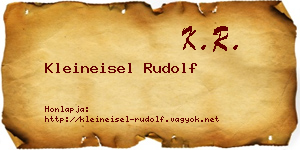 Kleineisel Rudolf névjegykártya